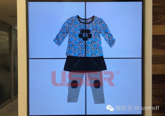 美国儿童时装店2*2液晶拼接屏展示 美国儿童时装店2*2液晶拼接屏展示